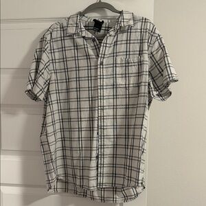The North Face Casual Plaid Shirt - White and Black